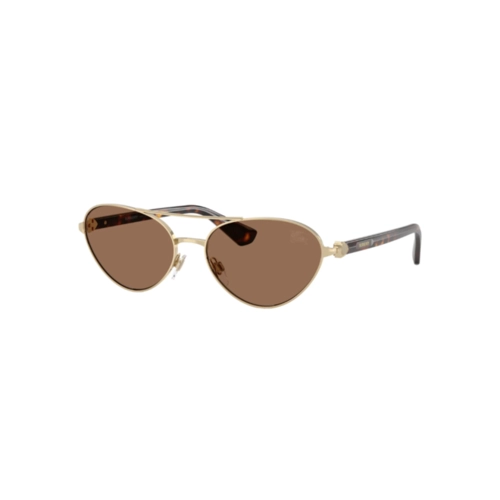 Óculos de Sol Burberry 0BE3165 11097358 Metal Dourado Claro com lentes na cor Marrom Escuro