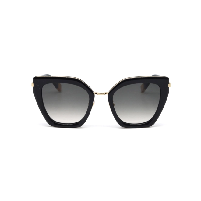 Óculos de Sol Furla SFU821 520700 Acetato Preto com lentes na cor Fumê 2