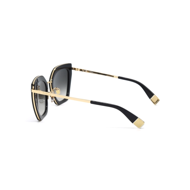 Óculos de Sol Furla SFU821 520700 Acetato Preto com lentes na cor Fumê 3