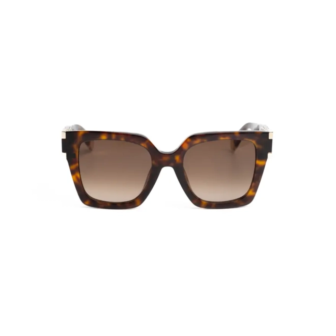 Óculos de Sol Furla SFU878 5202BL Acetato Marrom Mesclado com lentes na cor Marrom Degradê 2