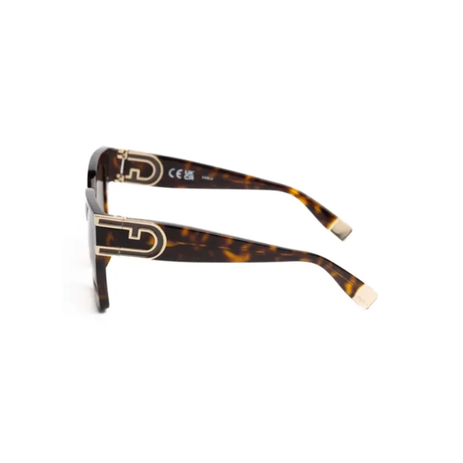 Óculos de Sol Furla SFU878 5202BL Acetato Marrom Mesclado com lentes na cor Marrom Degradê 3