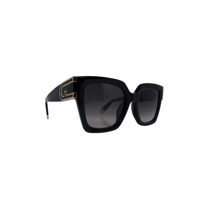 Óculos de Sol Furla SFU878 520700 Acetato Preto com lentes na cor Fumê Degradê 3