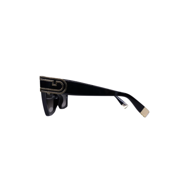 Óculos de Sol Furla SFU878 520700 Acetato Preto com lentes na cor Fumê Degradê 4