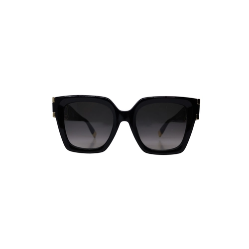 Óculos de Sol Furla SFU878 520700 Acetato Preto com lentes na cor Fumê Degradê