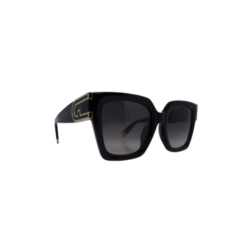 Óculos de Sol Furla SFU878 520700 Acetato Preto com lentes na cor Fumê Degradê