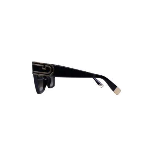 Óculos de Sol Furla SFU878 520700 Acetato Preto com lentes na cor Fumê Degradê
