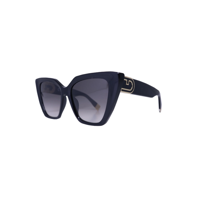 Óculos de Sol Furla SFU879 540700 Acetato Preto com lentes na cor Fumê Degradê 1