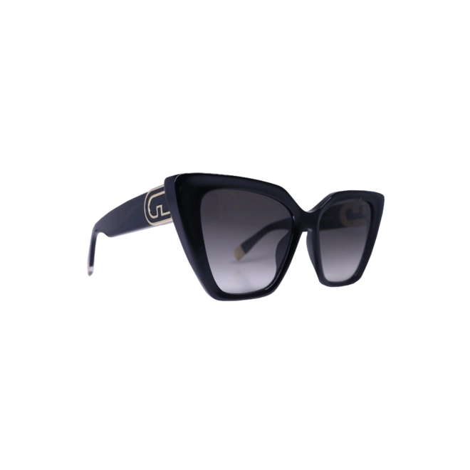 Óculos de Sol Furla SFU879 540700 Acetato Preto com lentes na cor Fumê Degradê 3