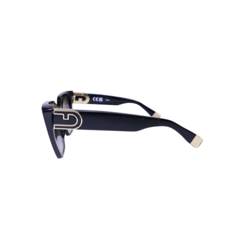 Óculos de Sol Furla SFU879 540700 Acetato Preto com lentes na cor Fumê Degradê