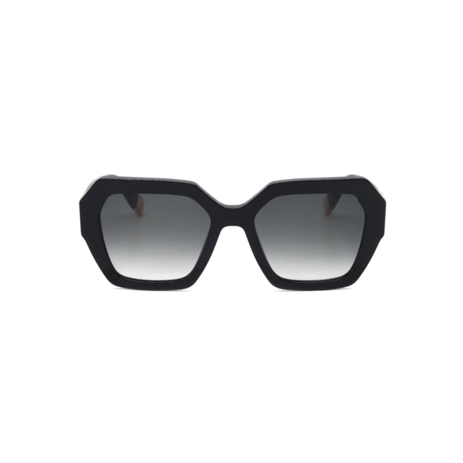 Óculos de Sol Furla SFU880 550700 Acetato Preto com lentes na cor Fumê Degradê 2