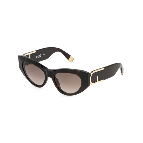Óculos de Sol Furla SFU881 5404BL Acetato Marrom Mesclado com lentes na cor Marrom Degradê
