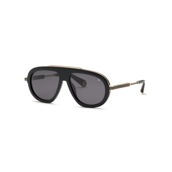 Óculos de Sol Philipp Plein SPP151M 570700 Metal Dourado e Preto com lentes na cor Cinza 1
