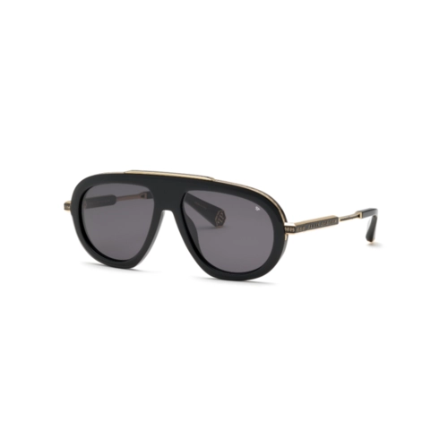 Óculos de Sol Philipp Plein SPP151M 570700 Metal Dourado e Preto com lentes na cor Cinza