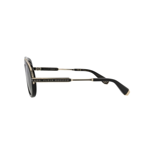 Óculos de Sol Philipp Plein SPP151M 570700 Metal Dourado e Preto com lentes na cor Cinza