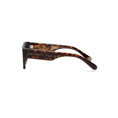 Óculos de Sol Philipp Plein SPP183M 540743 Acetato Marrom Mesclado com lentes na cor Verde