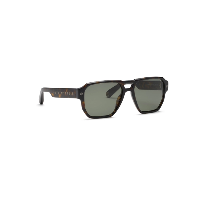Óculos de Sol Philipp Plein SPP200V 580722 Acetato Marrom Mesclado com lentes na cor Fumê 3