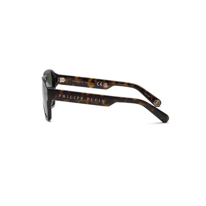 Óculos de Sol Philipp Plein SPP200V 580722 Acetato Marrom Mesclado com lentes na cor Fumê 4