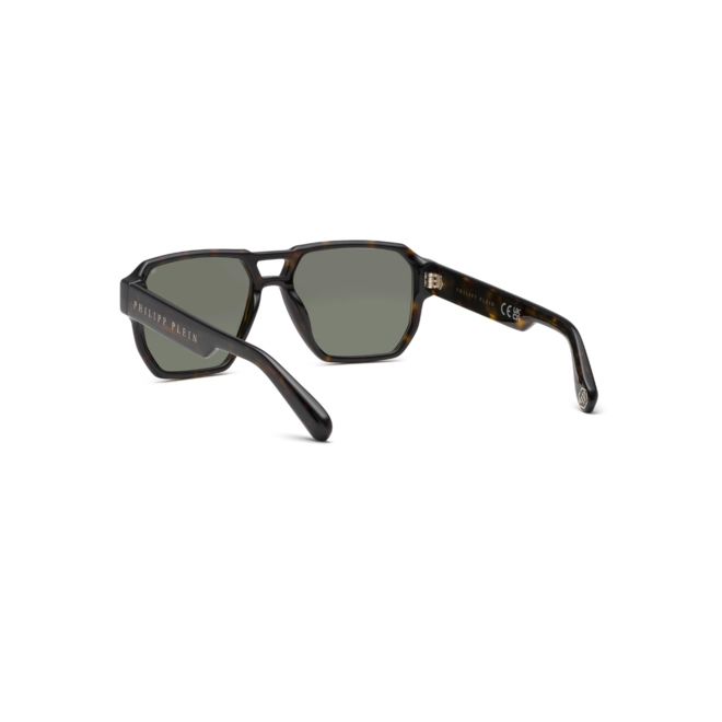 Óculos de Sol Philipp Plein SPP200V 580722 Acetato Marrom Mesclado com lentes na cor Fumê 5