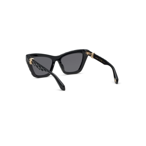 Óculos de Sol Roberto Cavalli SRC091V 540700 Acetato Preto com lentes na cor Cinza