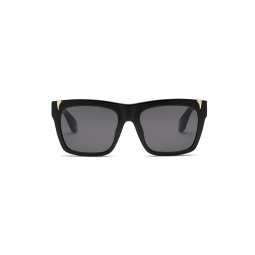 Óculos de Sol Roberto Cavalli SRC126V 55700Y Acetato Preto com lentes na cor Fumê