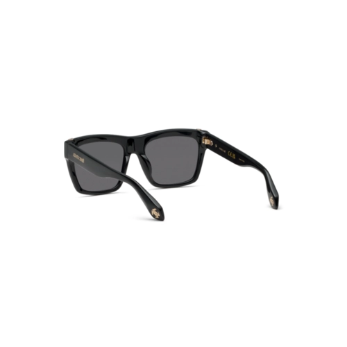 Óculos de Sol Roberto Cavalli SRC126V 55700Y Acetato Preto com lentes na cor Fumê