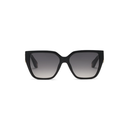 Óculos de Sol Roberto Cavalli SRC137 570700 Acetato Preto com lentes na cor Fumê Degradê
