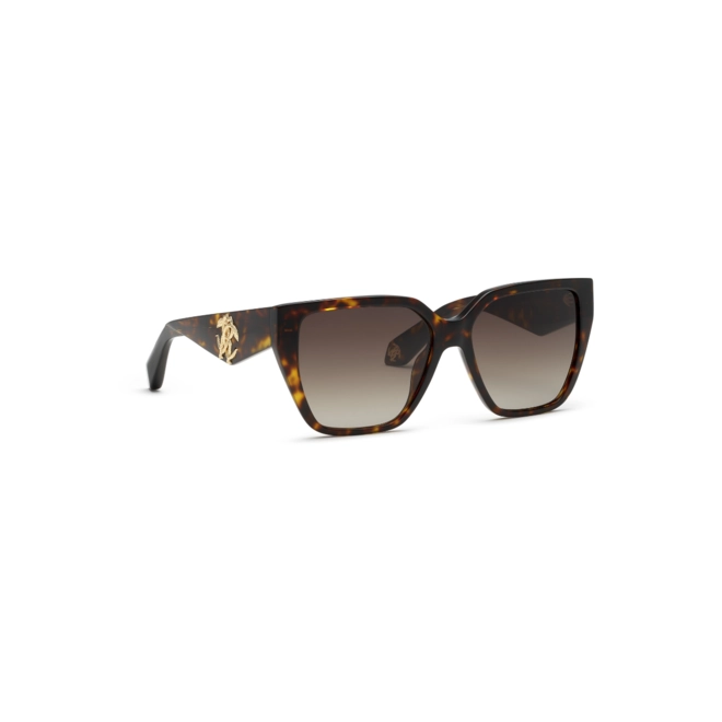 Óculos de Sol Roberto Cavalli SRC137 570743 Acetato Marrom Mesclado com lentes na cor Marrom Degradê 3
