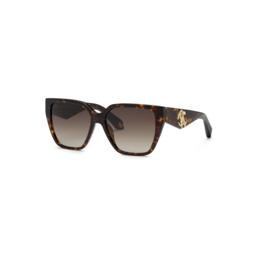 Óculos de Sol Roberto Cavalli SRC137 570743 Acetato Marrom Mesclado com lentes na cor Marrom Degradê