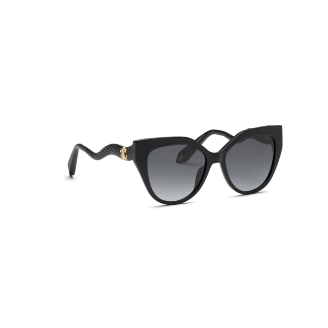 Óculos de Sol Roberto Cavalli SRC138M 550700 Acetato Preto com lentes na cor Fumê Degradê 3