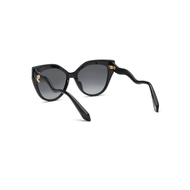 Óculos de Sol Roberto Cavalli SRC138M 550700 Acetato Preto com lentes na cor Fumê Degradê 5