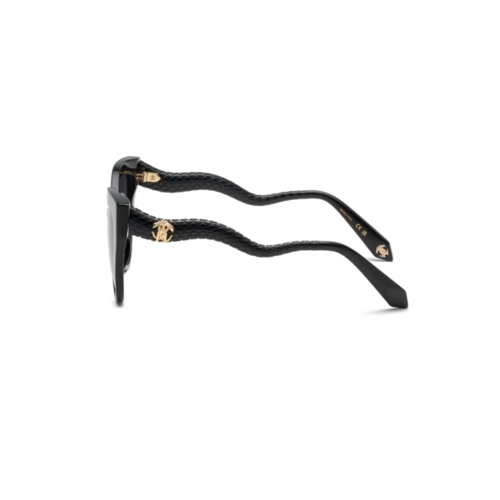 Óculos de Sol Roberto Cavalli SRC138M 550700 Acetato Preto com lentes na cor Fumê Degradê
