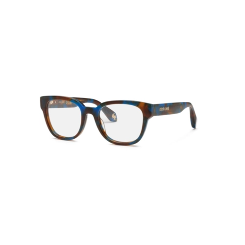 Óculos de Grau Roberto Cavalli VRC115M 5209UV Acetato Marrom e Azul Mesclado