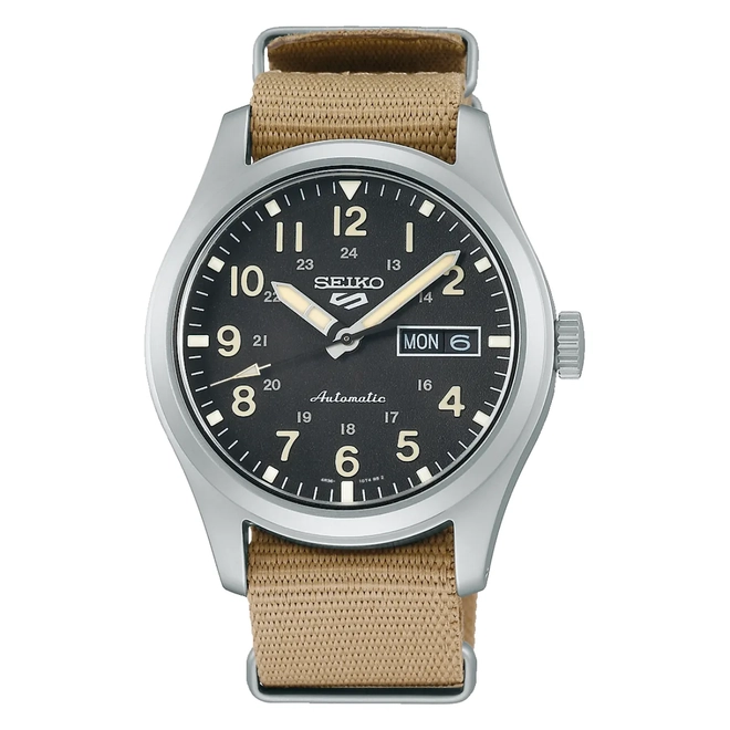 Relógio Seiko 5 Sports Field Series Automático Masculino - SRPG35K1 P2TX Bege 1