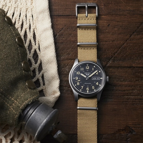 Relógio Seiko 5 Sports Field Series Automático Masculino - SRPG35K1 P2TX Bege