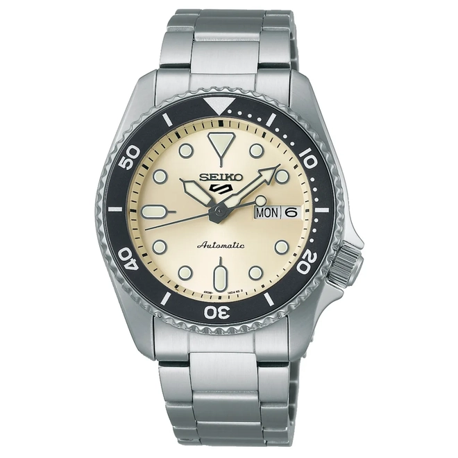 Relógio Seiko 5 Sports Reduced Automático Masculino - SRPK31B1 T1SX Bege 1