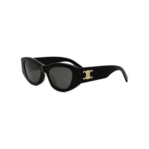Óculos de Sol Celine Triomphe CL40308U_5501A Acetato Preto com lentes na cor Cinza