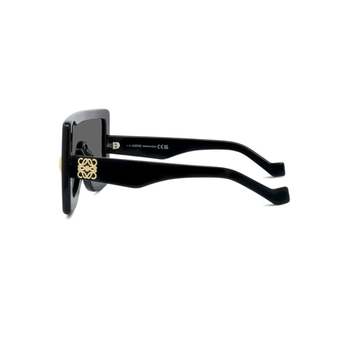 Óculos de Sol Loewe LW40104I_0001A Acetato Preto com lentes na cor Cinza 3