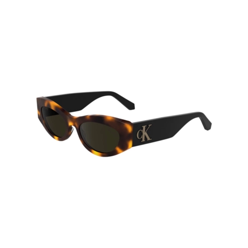 Óculos de Sol Calvin Klein Jeans CKJ24626S 235 52 Acetato Marrom Mesclado com lentes na cor Marrom