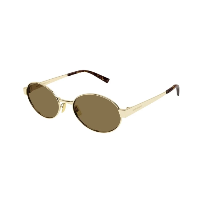 Óculos de Sol Saint Laurent SL 692-004 55 Metal Dourado com lentes na cor Marrom 1