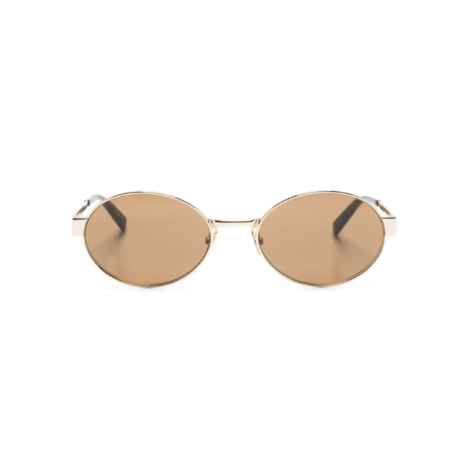 Óculos de Sol Saint Laurent SL 692-004 55 Metal Dourado com lentes na cor Marrom 2