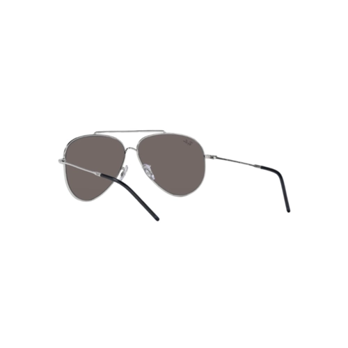 Óculos de Sol Ray-Ban Aviator Reverse 0RBR101S 003/GA62 Metal Prateado com lentes na cor Azul Claro