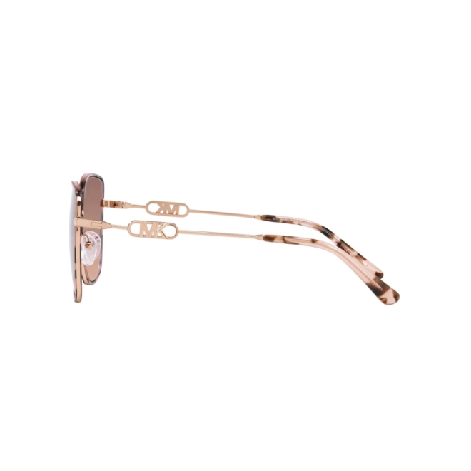 Óculos de Sol Michael Kors 0MK1129J 11081356 Metal Rose com lentes na cor Marrom e Rosa 3