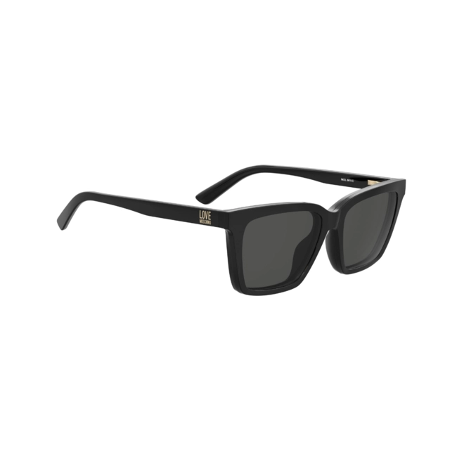 Óculos de Grau Love Moschino com Clip-On MOL661/C 807 5416 S Acetato Preto com lentes na cor Cinza 3