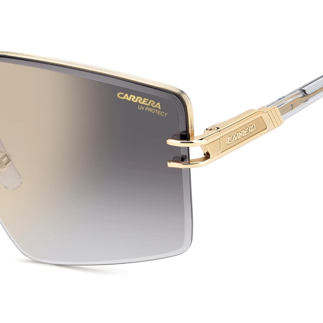 Óculos de Sol CARRERA 1074/S 2F7 63FQ S Metal Dourado com lentes na cor Cinza e Dourado Degradê Espelhado 4