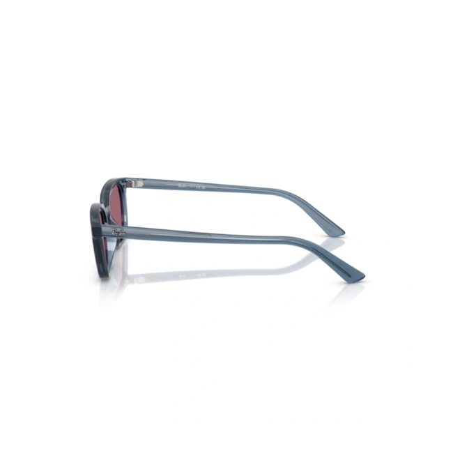 Óculos de Sol Ray-Ban Zaya 0RB4456 68121A53 Acetato Azul Transparente com lentes na cor Violeta 3