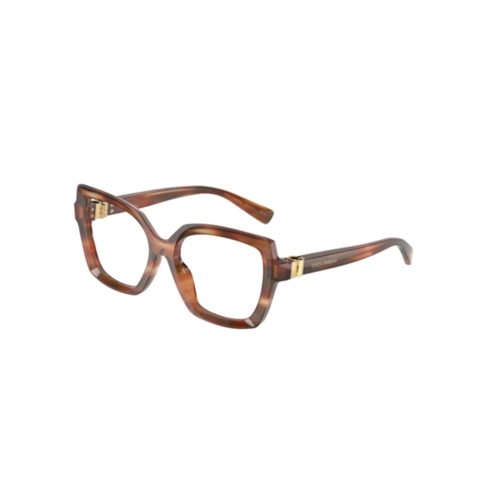 Óculos de Grau Dolce & Gabbana 0DG3413 3221 55 Acetato Marrom Listrado