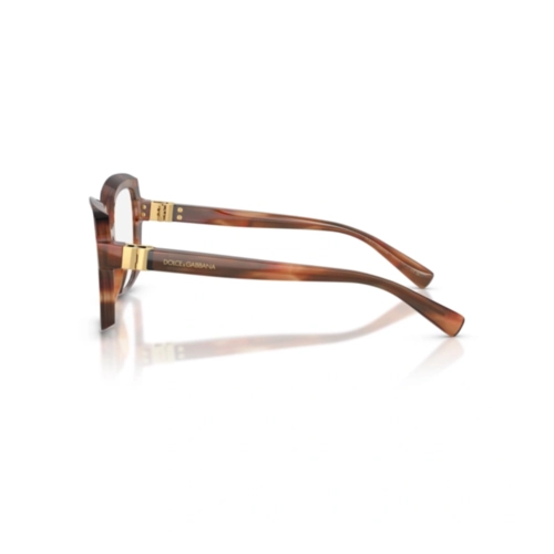 Óculos de Grau Dolce & Gabbana 0DG3413 3221 55 Acetato Marrom Listrado