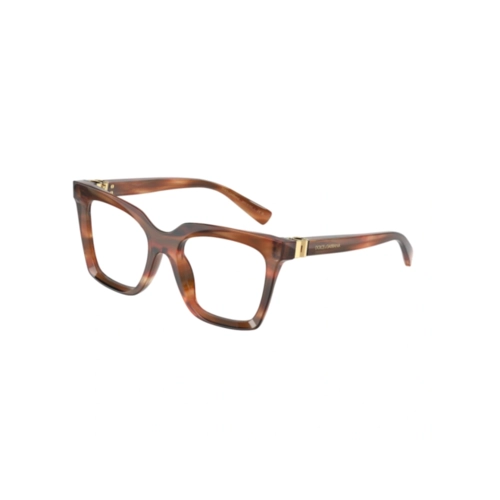 Óculos de Grau Dolce & Gabbana 0DG3417 3221 54 Acetato Marrom Listrado