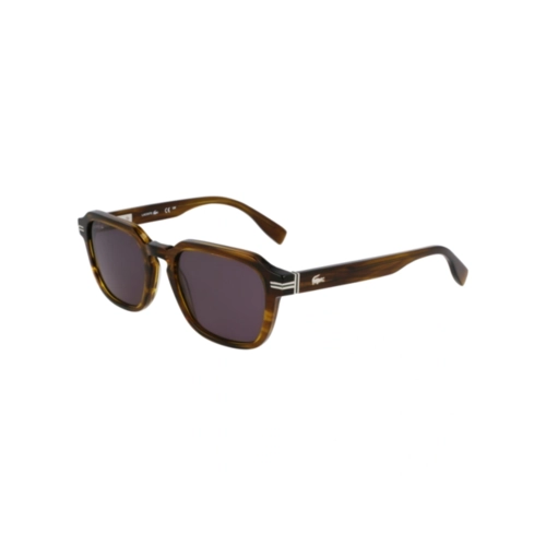 Óculos de Sol Lacoste L6046S 275 52 Acetato Marrom Mesclado com lentes na cor Fumê