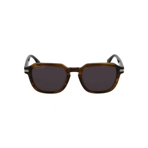 Óculos de Sol Lacoste L6046S 275 52 Acetato Marrom Mesclado com lentes na cor Fumê